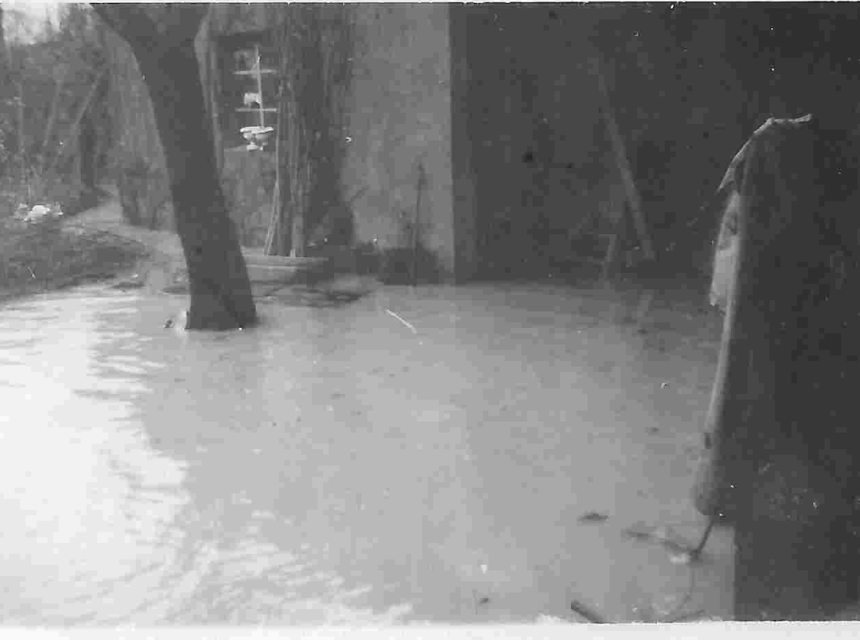 cour inondée
